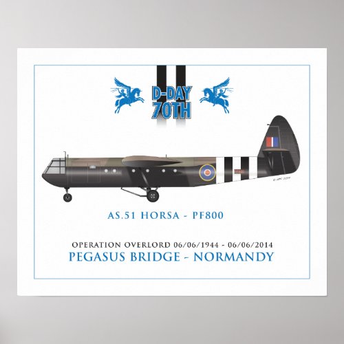 HORSA GLIDER _ PEGASUS BRIDGE POSTER