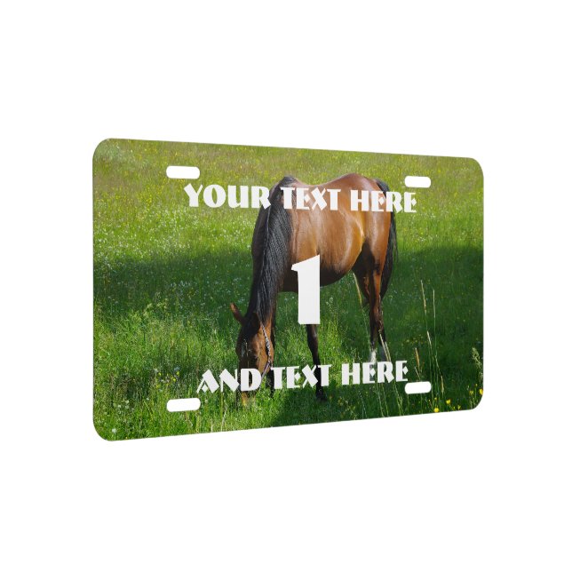 Horse #1 license plate (Right)