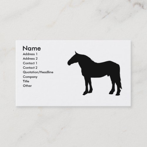 horse 2 business card templates