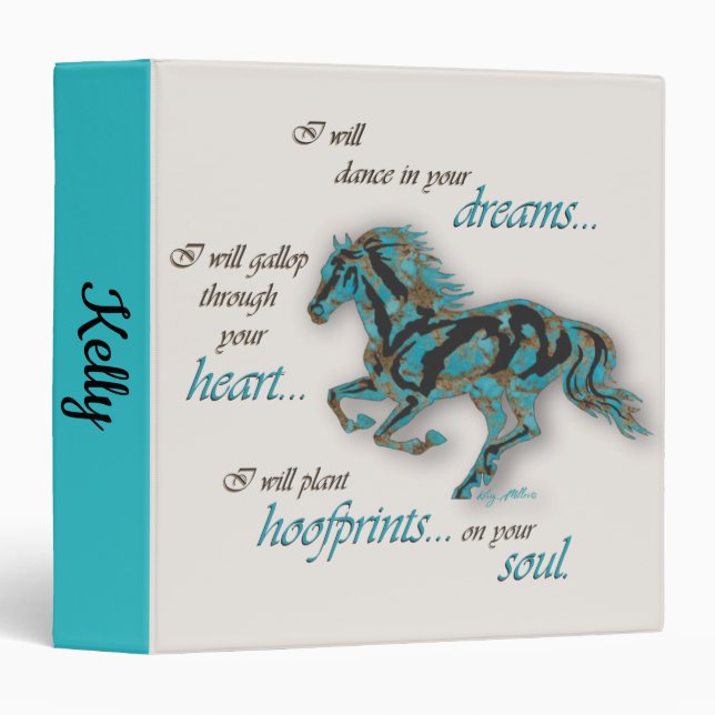 Horse 3 Ring Binder (Front/Spine)