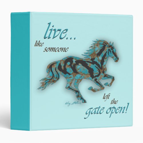 Horse 3 Ring Binder