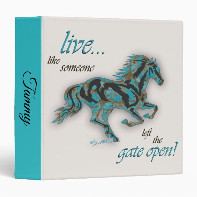 Horse 3 Ring Binder (Front/Spine)