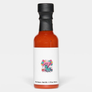 Horse 7th Birthday Party Cute Pony Vector Design_1 Hot Sauces