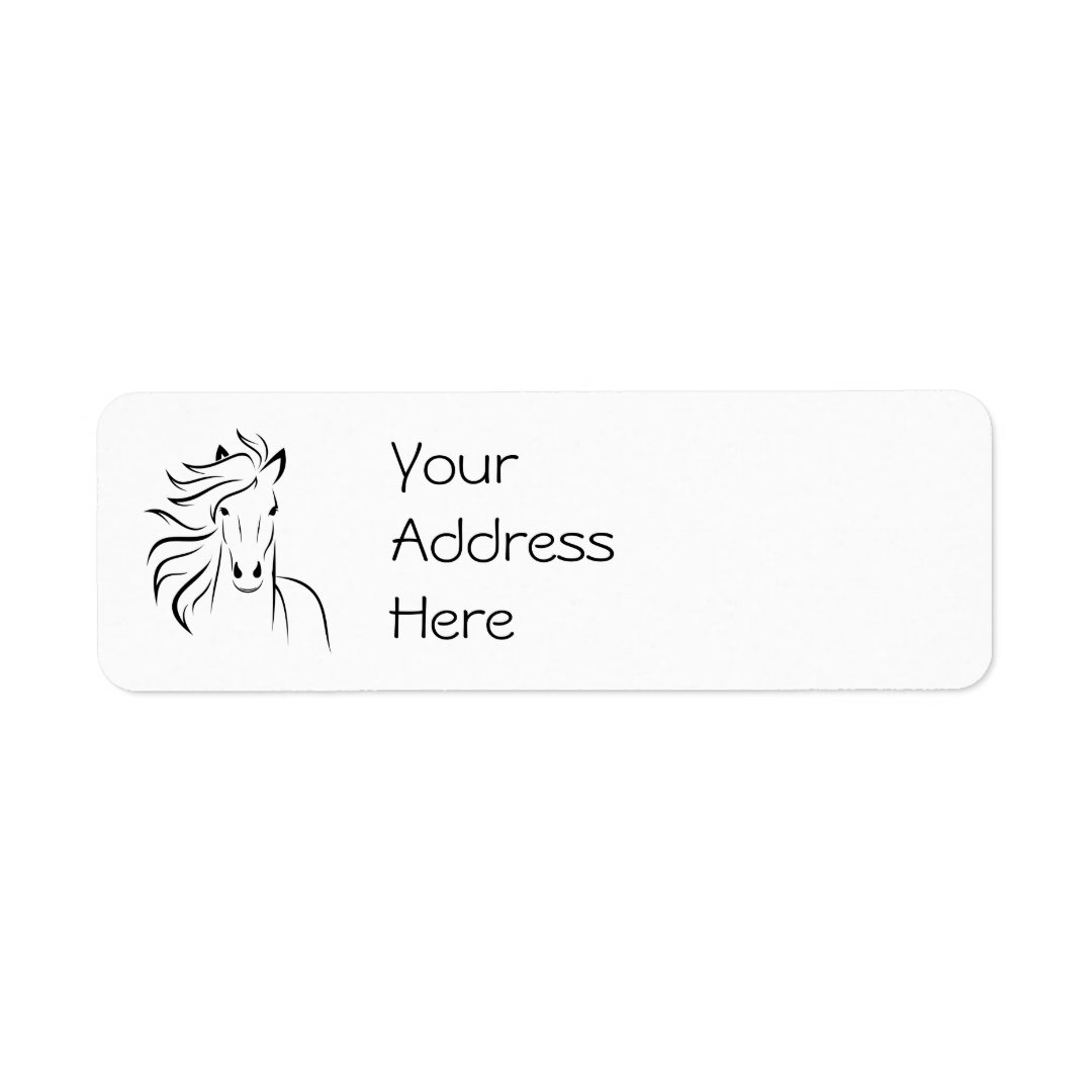 Horse Address Labels Zazzle