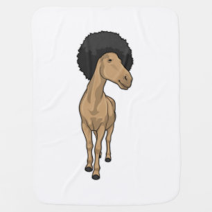Horse Afro Baby Blanket