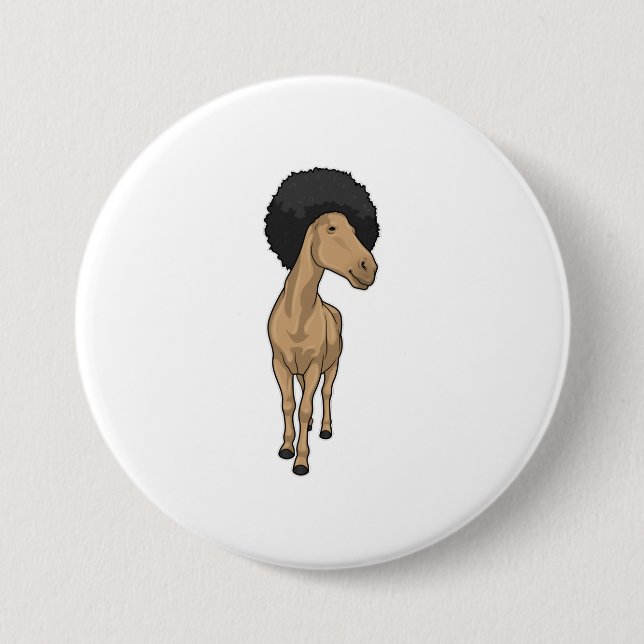 Horse Afro Button (Front)