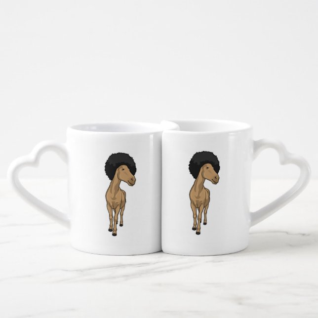 Horse Afro Coffee Mug Set (Front Nesting)