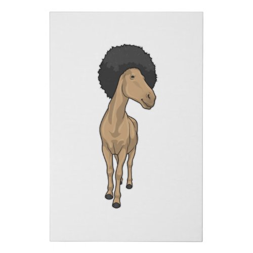 Horse Afro Faux Canvas Print