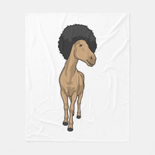 Horse Afro Fleece Blanket