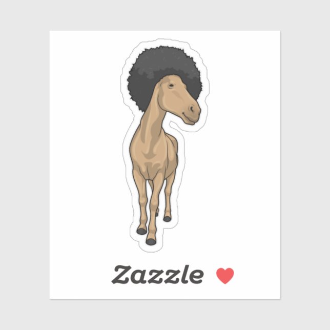 Horse Afro Sticker (Sheet)