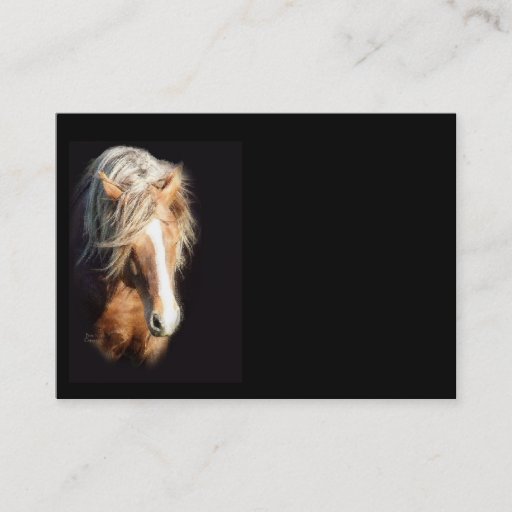 Customizable Horse Against Black Business Card