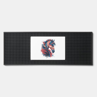Horse American Flag Bar Mat