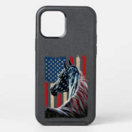 Horse American Flag Horse Lover Patriotic 4th Of J OtterBox Symmetry iPhone 12 Pro Case