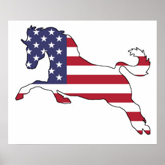 American Flag Horse Art & Framed Artwork | Zazzle