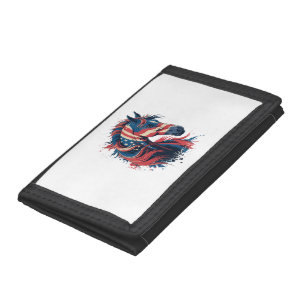 Horse American Flag Trifold Wallet