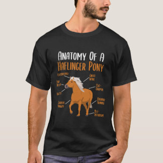 Horse Anatomy of a Haflinger Pony Haflinger Horse T-Shirt
