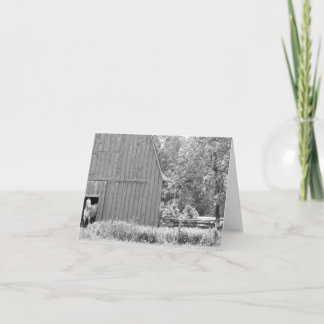 Horse and Barn Notecard
