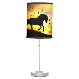 Horse and Birds Whimsical Table Lamp