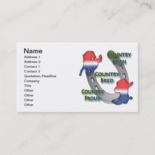 Customizable Horse and boot design business card