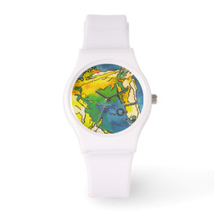"Horse and Bridle Colorful Black Outline Art" #ho Watch