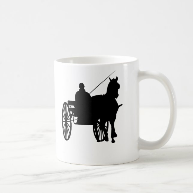 Horse and buggy coffee mug (Right)