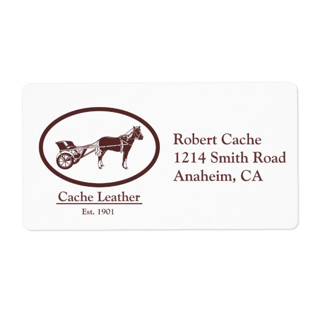 Horse and Buggy Logo Label (Front)