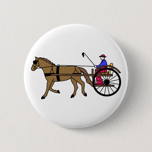Horse and Buggy Pinback Button (Front)