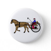 Horse and Buggy Pinback Button