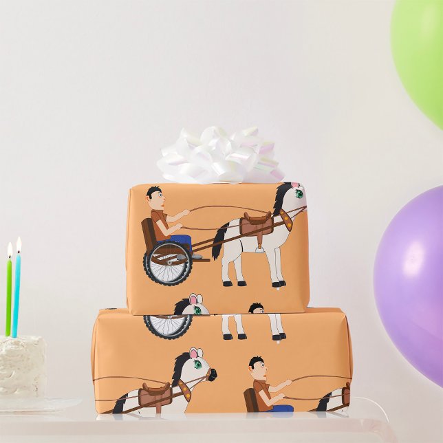 Horse and Buggy Pony Carriage Wrapping Paper (Creator Uploaded)