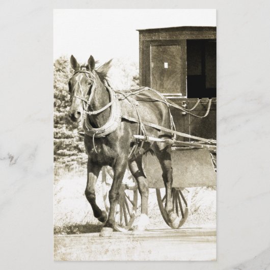 Horse and Buggy Sepia (Front)
