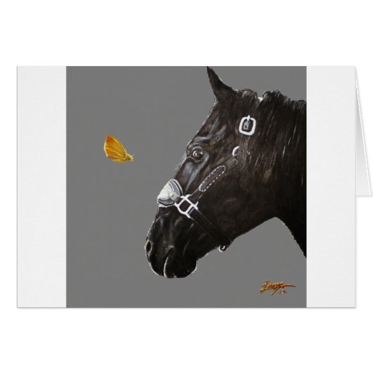Horse and butterfly cards (Front Horizontal)