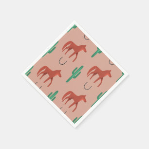 horse and cactus napkins