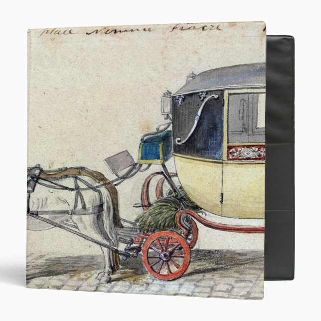 Horse and Carriage, 1825 3 Ring Binder (Front/Inside)