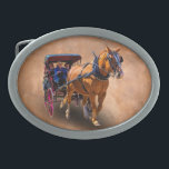HORSE AND CARRIAGE BELT BUCKLE<br><div class="desc">A photograph of a horse and carriage.</div>
