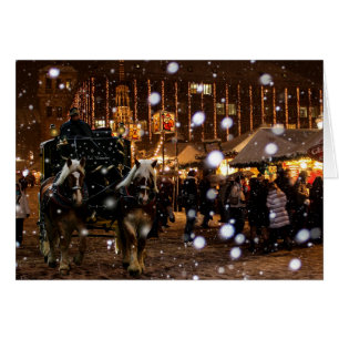Horse and Carriage in Nuremberg at Christmas Cards