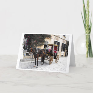 Horse and carriage, Mdina, Malta Holiday Card