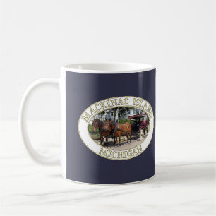 Horse and Carriage on Mackinac Island, Michigan Coffee Mug
