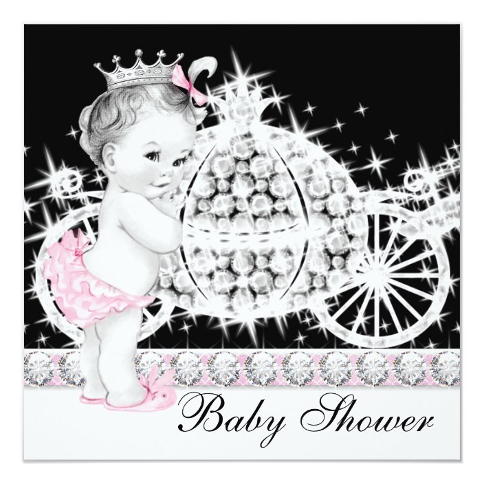 zazzle princess baby shower invitations