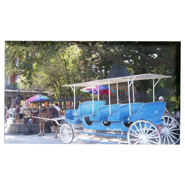Horse and Carriage Table Card Holder (Front)
