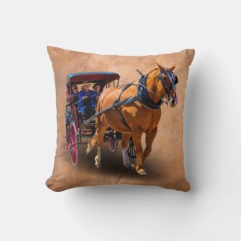 Horse And Carriage Throw Pillow by CNelson01 at Zazzle