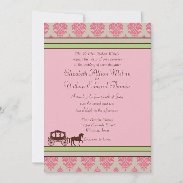 Horse and Carriage Wedding Invitation (Front)