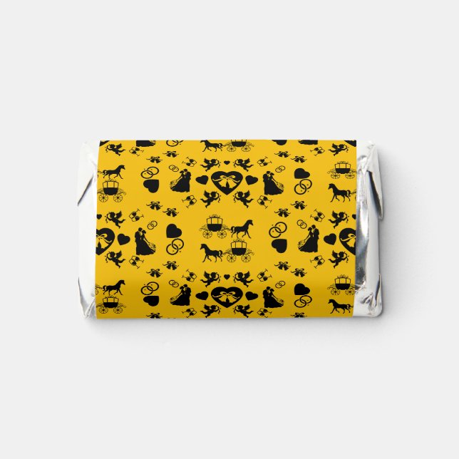 Horse And Cart Romantic Wedding Hershey's Miniatures (Front)