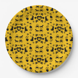 Horse And Cart Romantic Wedding Paper Plates