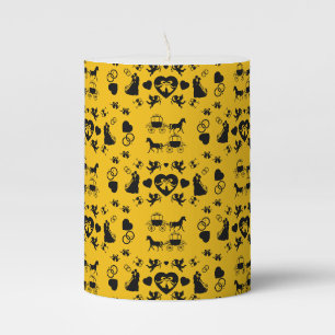 Horse And Cart Romantic Wedding Pillar Candle