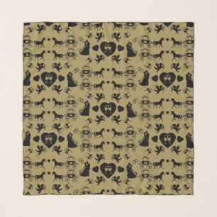 Horse And Cart Romantic Wedding Scarf