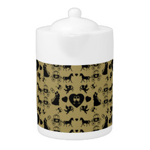 Horse And Cart Romantic Wedding Teapot