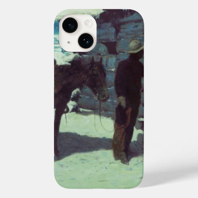 Horse and Cowboy Winter Snow Case-Mate iPhone Case (Back)