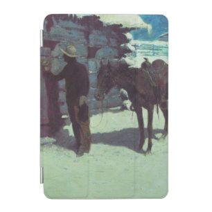 Horse and Cowboy Winter Snow iPad Mini Cover