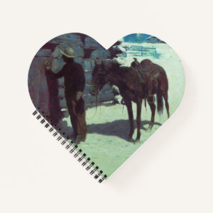 Horse and Cowboy Winter Snow Notebook
