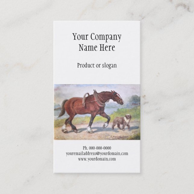 Horse and dog business card (Front)